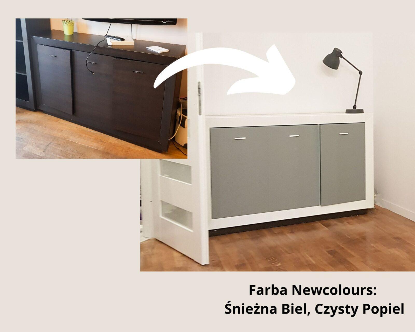 Komoda pomalowana Farbą Newcolours Śnieżna Biel